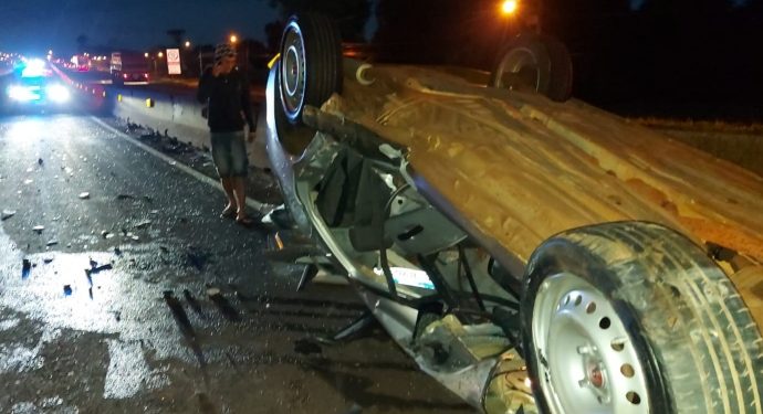 Acidente envolvendo 3 veículos deixa uma pessoa ferida em São Miguel do Iguaçu