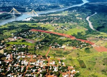 Avança construção de acesso à posto de fiscalização no lado paraguaio da Ponte da Integração