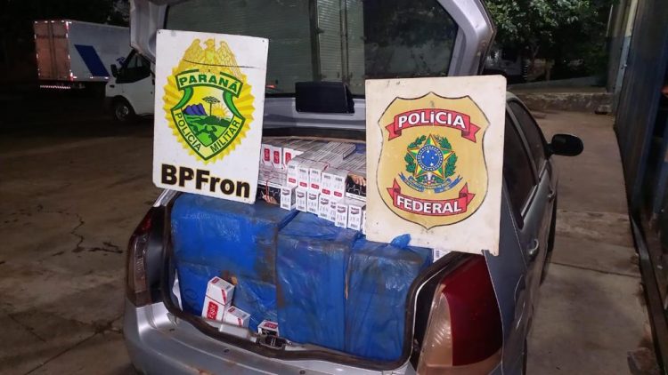 Forças policiais apreendem veículos, embarcações e cigarros contrabandeados do Paraguai