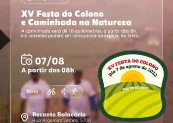 Festa do Colono acontece neste domingo (07) no Recanto Balneário