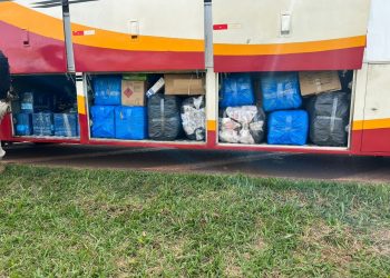 Receita Federal apreende três ônibus com mercadorias irregulares em Medianeira