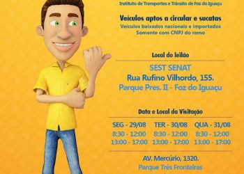 Foztrans realiza leilão de veículos no dia 1º de setembro