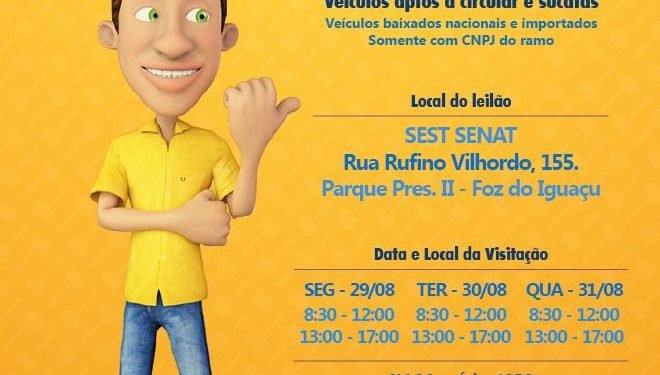 Foztrans realiza leilão de veículos no dia 1º de setembro