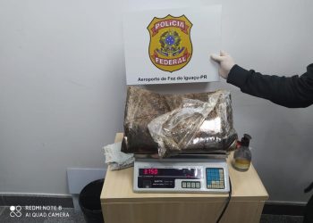 PF prende paraguaio com 3,750 kg de cocaína, no Aeroporto de Foz do Iguaçu