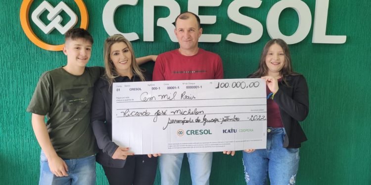 Cresol premia com R$ 100 mil cooperado de Serranópolis do Iguaçu