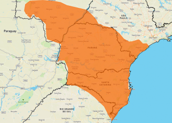 Inmet emite alerta de tempestade para o Paraná