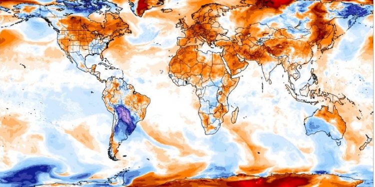 Frio na próxima semana terá temperatura mais abaixo do normal no mundo