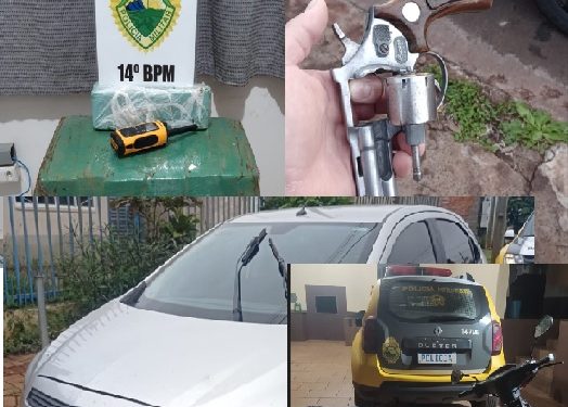Nas últimas horas, PM apreende cocaína, arma, recupera veículo e motocicleta