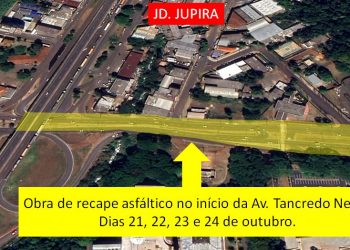 Avenida Tancredo Neves ficará em meia pista para recapeamento