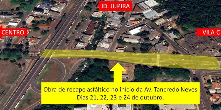 Avenida Tancredo Neves ficará em meia pista para recapeamento