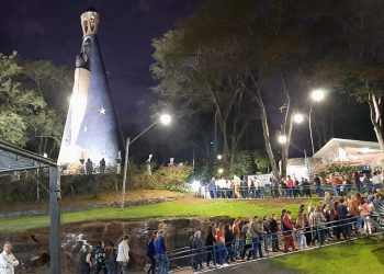 Milhares de féis chegam ao Santuário de Nossa Senhora Aparecida, em Itaipulândia
