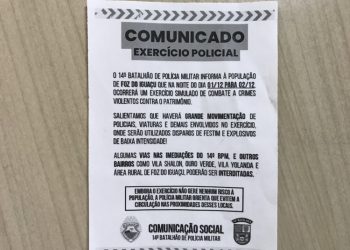 Polícia Militar prepara exercício simulado em Foz