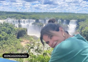 Atriz Cristiana Oliveira está em Foz do Iguaçu para ser a “voz da onça-pintada”