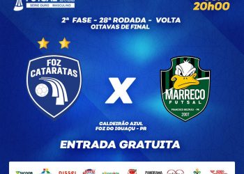 Foz Cataratas Futsal enfrenta o Marreco nesta quinta com os portões abertos para a torcida