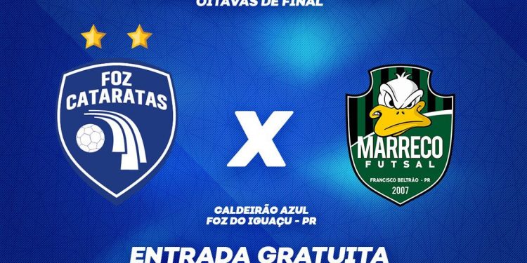 Foz Cataratas Futsal enfrenta o Marreco nesta quinta com os portões abertos para a torcida