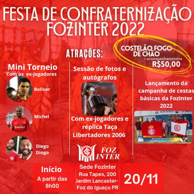 FozInter comemora 16 anos do título mundial e lança campanha de cesta básica