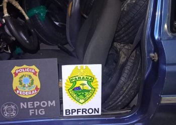 Nova ação conjunta apreende veículo com pneus contrabandeados em Foz do Iguaçu