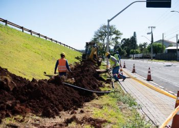 Iniciam as obras de iluminação no trecho da BR-277 em Santa Terezinha de Itaipu