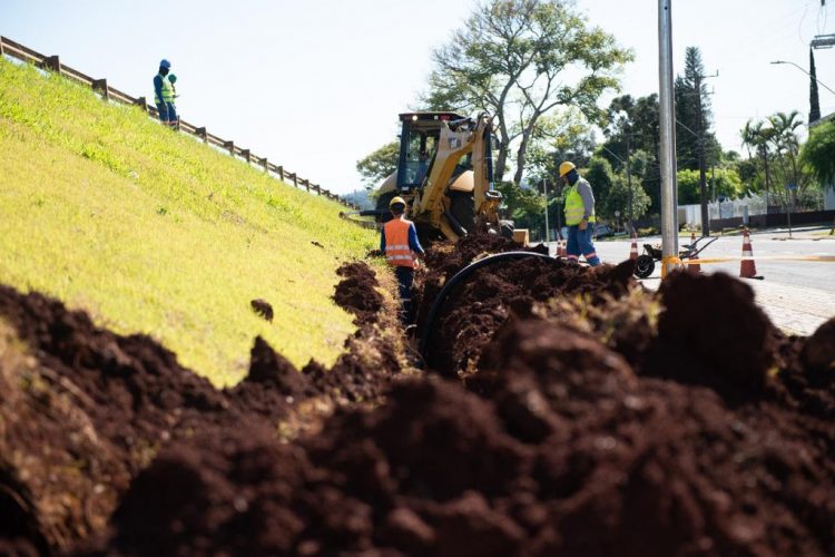 Iniciam as obras de iluminação no trecho da BR-277 em Santa Terezinha de Itaipu