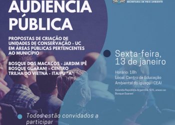 Secretaria de Meio Ambiente realiza audiência pública nesta sexta-feira (13)