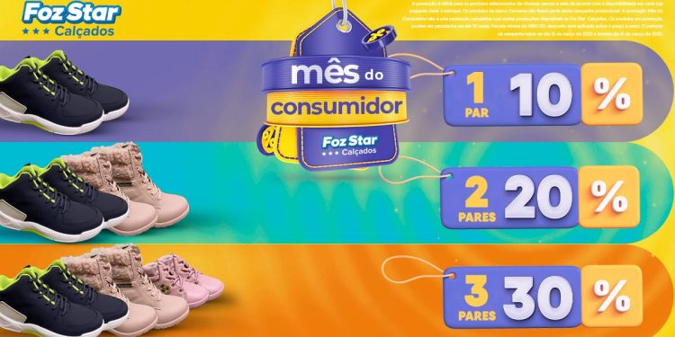 Mês do Consumidor: Foz Star Calçados surpreende com promoção arrasadora