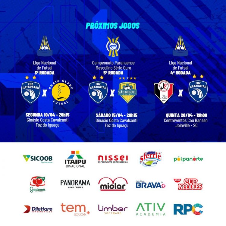 Foz Cataratas estreia na Liga Nacional, em casa, nesta segunda