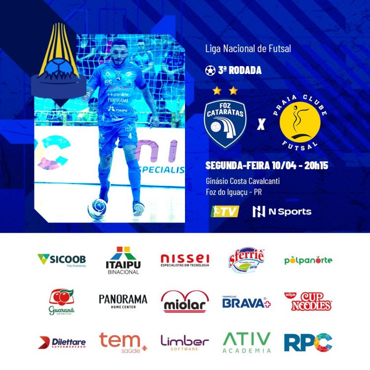 Foz Cataratas estreia na Liga Nacional, em casa, nesta segunda