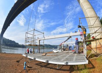 Sistema de inspeção e monitoramento de estrutura é instalado na Ponte da Integração