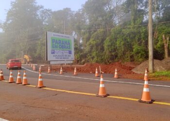 IAT e DER fazem vistoria nas obras de duplicação da BR 469, a Estrada das Cataratas