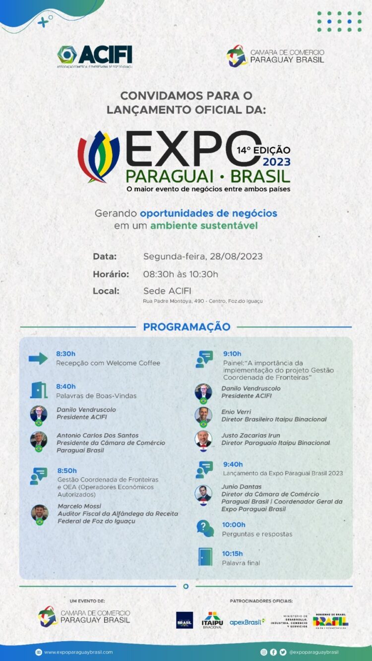 Expo Paraguai e Brasil mobiliza lideranças empresariais e políticas da fronteira