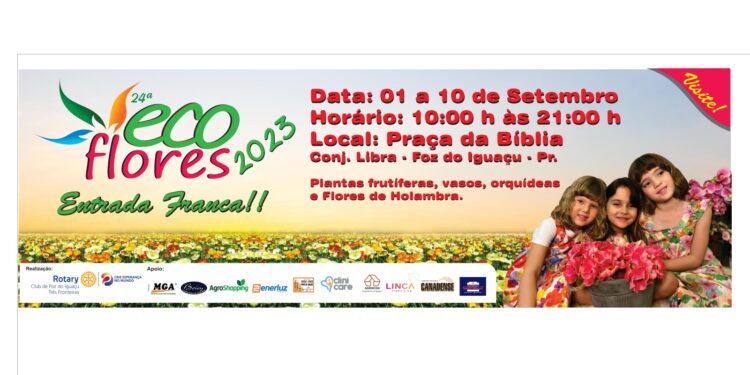 Tradicional feira de flores começa na próxima sexta-feira (01), em Foz do Iguaçu