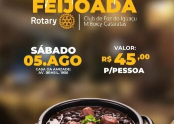 Neste sábado (05), o Rotary M’Boicy Cataratas promove a tradicional feijoada do clube em Foz