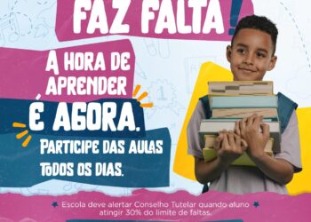 Campanha de conscientização alerta famílias sobre as faltas escolares