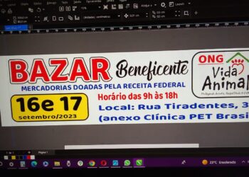 Ong Vida Animal promove bazar com mercadorias doadas pela Receita Federal