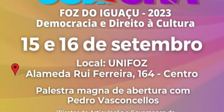 Nesta sexta-feira (15), começa a Conferência Municipal de Cultura em Foz do Iguaçu