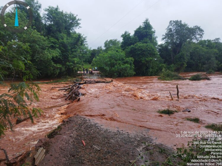 Prefeitura de Medianeira decreta Estado de Emergência por causa da chuva