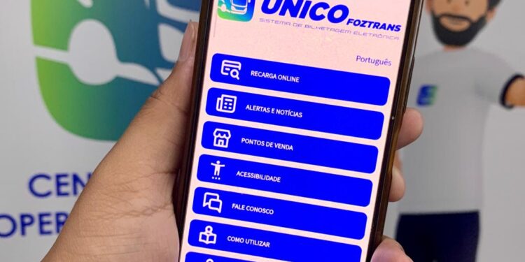 Recarga do cartão do Transporte Coletivo já pode ser feita através do aplicativo Único Foztrans