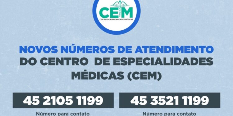 Confira os novos números do Centro de Especialidades Médicas em Foz
