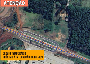 Trecho de desvio na Rodovia das Cataratas será liberado na semana que vem
