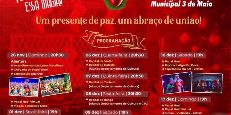 Santa Terezinha de Itaipu divulga programação de Natal na cidade