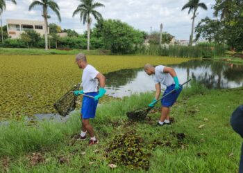 Lago do Parque Monjolo ganha limpeza em ação para lembrar o Dia Mundial da Água