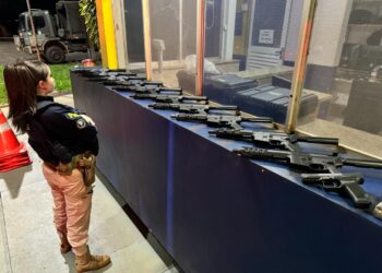 Caminhoneiro brasileiro é preso transportando 10 fuzis, 1 pistola e 19 kg de cocaína