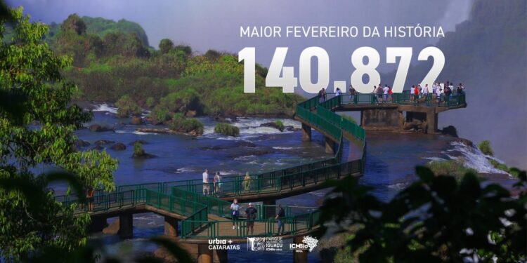 Parque Nacional do Iguaçu registra recorde histórico de visitantes no mês de fevereiro