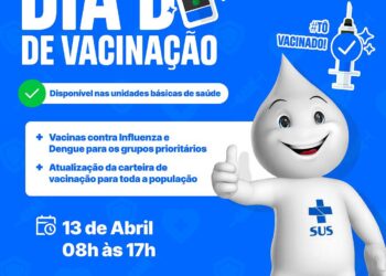 Dia D de vacinação contra a gripe e dengue será nesse sábado, 13
