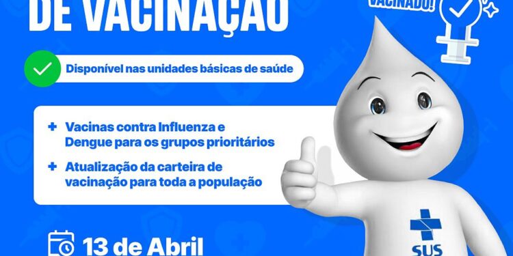 Dia D de vacinação contra a gripe e dengue será nesse sábado, 13