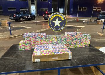 Quatro carros com R$ 124 mil em mercadorias são retidos na Ponte da Amizade