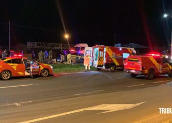 Motociclista bêbado atropela PRF durante atendimento a outro acidente com moto e morte na BR-277