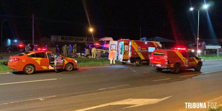 Motociclista bêbado atropela PRF durante atendimento a outro acidente com moto e morte na BR-277