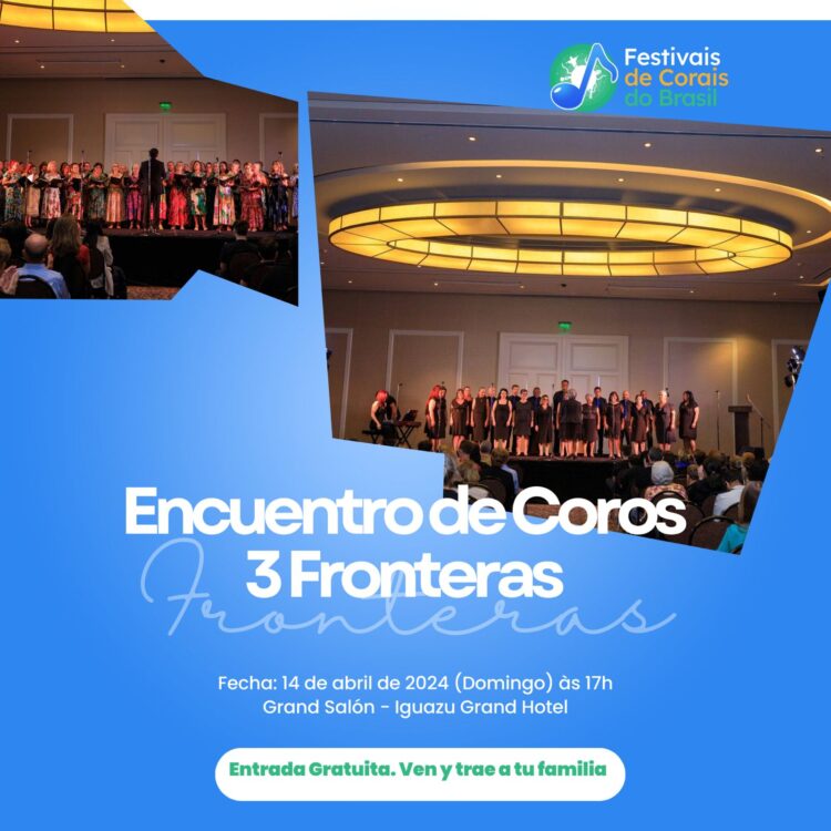 Canto Coral: 10 grupos vão se apresentar em Foz, Ciudad del Este e Porto Iguaçu a partir dessa sexta-feira, 12