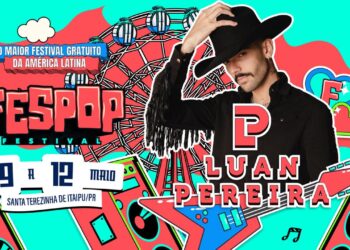 Luan Pereira é mais uma atração confirmada na Fespop 2024, o festival em Santa Terezinha de Itaipu